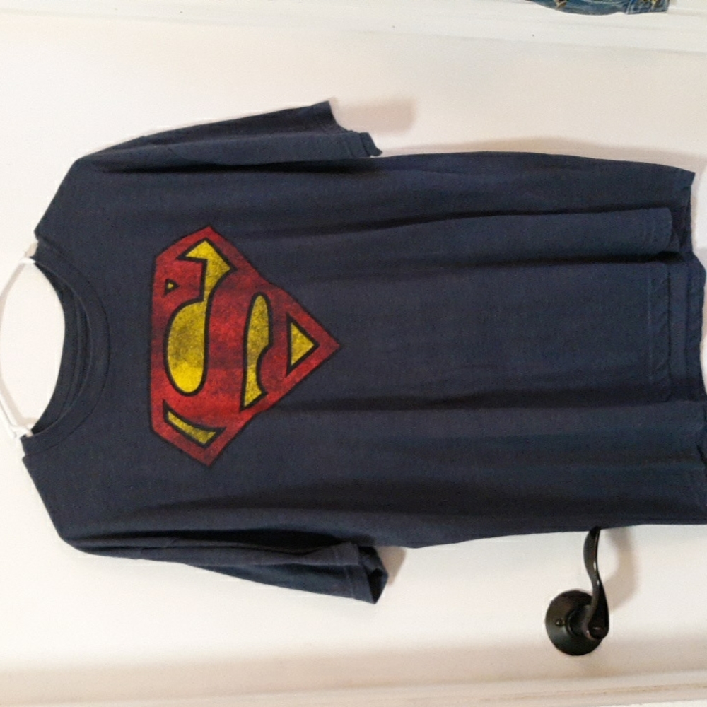 Superman T Shirt XL Blue